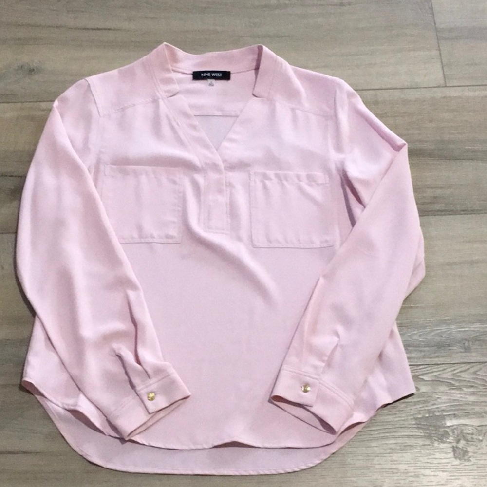 Nine West Pink Blouse Size S